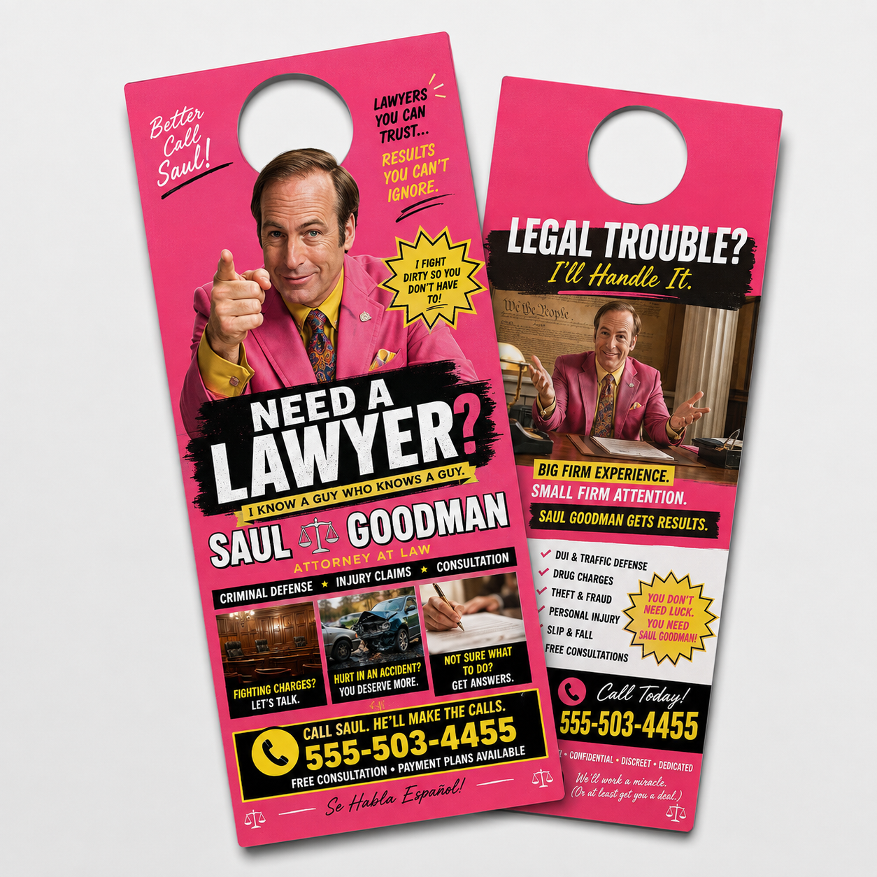 Custom printed door hangers