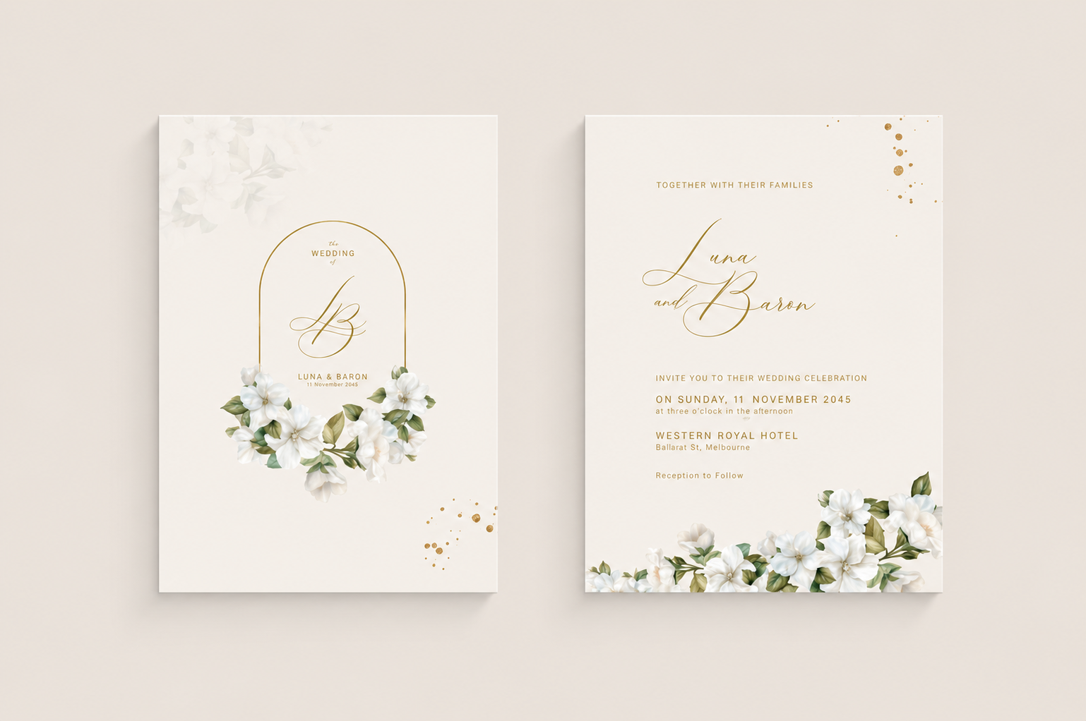 Custom printed invites